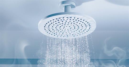Hot water from the shower